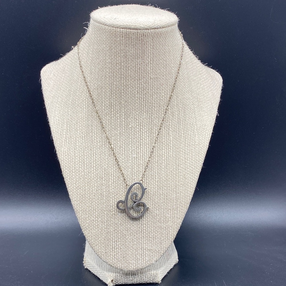 JK By THIRTY-ONE Initial “C” Necklace 17”+2” Extender